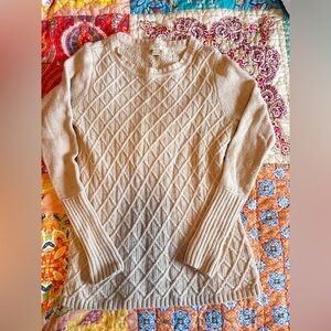 J Crew Merino wool blend cable knit sweater